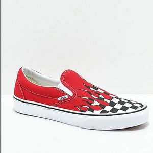 Checkerboard Flame Vans